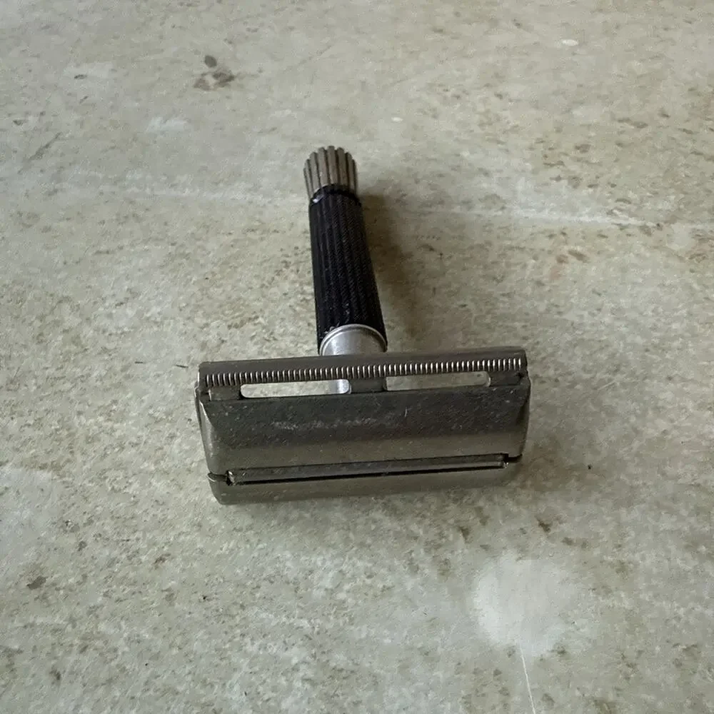 Vintage Gillette Black Safety Razor